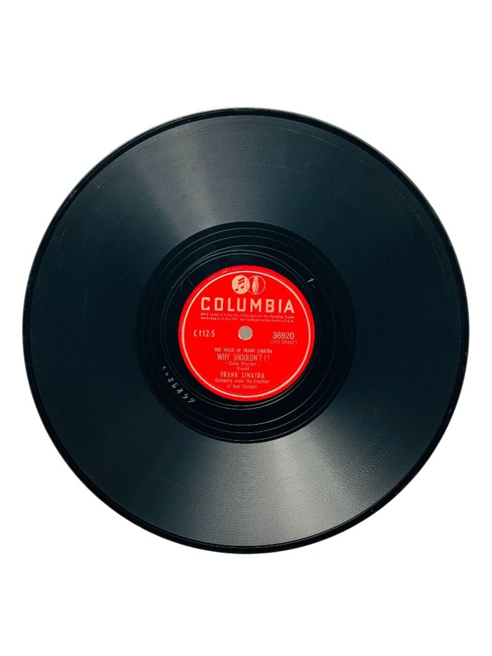 Frank Sinatra Why Shouldnt I? 10 Inch Shellac 78 RPM Columbia Records 36920 VG+